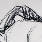 Female nude lying linear (section)